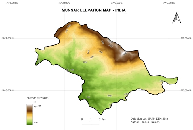 create an elevation, contour and hillshade map in qgis